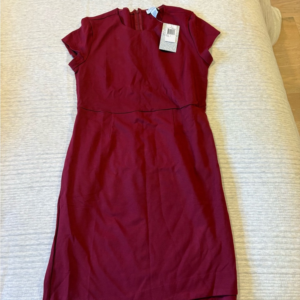 Carmen Marc Valvo High Low Dress in Deep Red